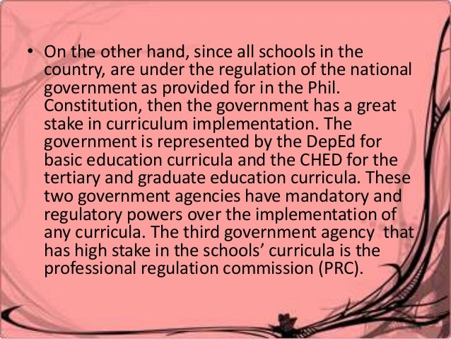 The Roles Of Stakeholders In Curriculum Implementation