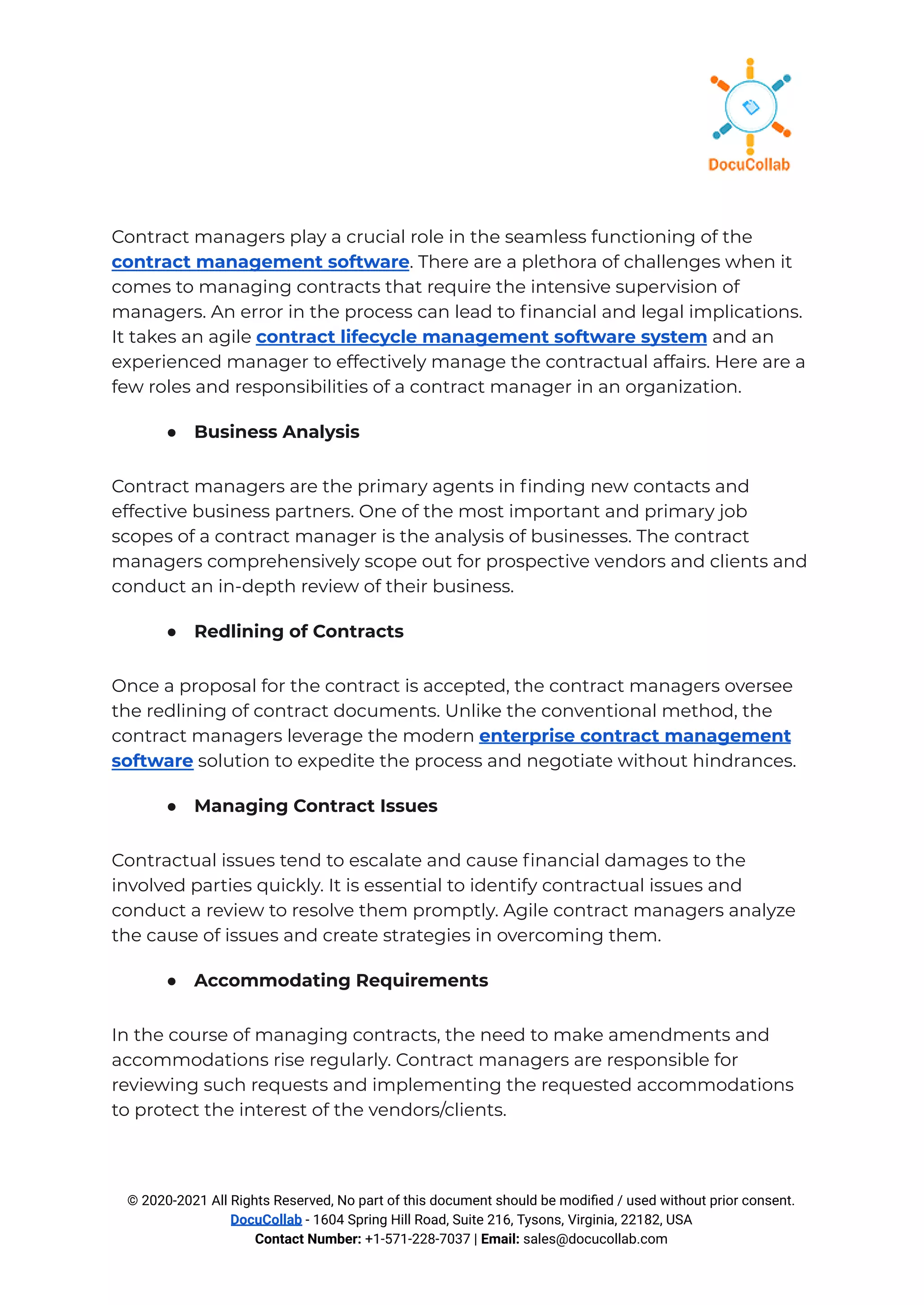 The roles & responsibilities of a contract manager | PDF