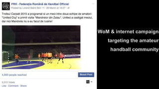 WoM & internet campaign
targeting the amateur
handball community
 