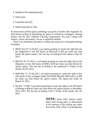 Example Occ Symbol Guide to Options | PDF