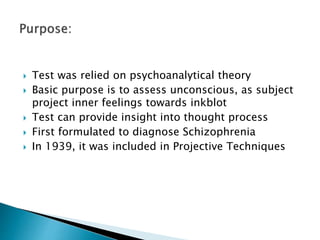 The Rorschach test: X-rays of the unconscious - SWI