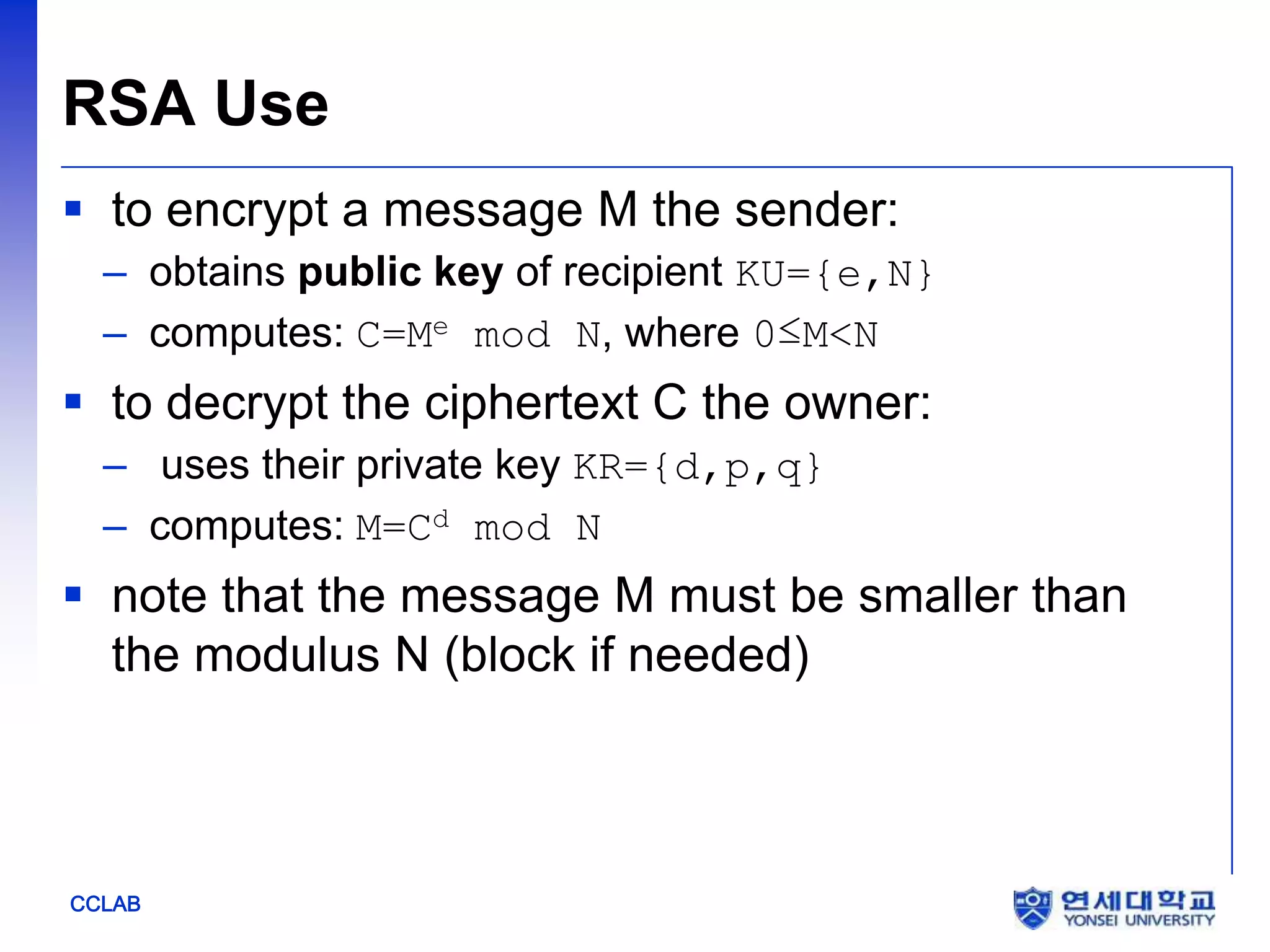 The rsa algorithm | PPT