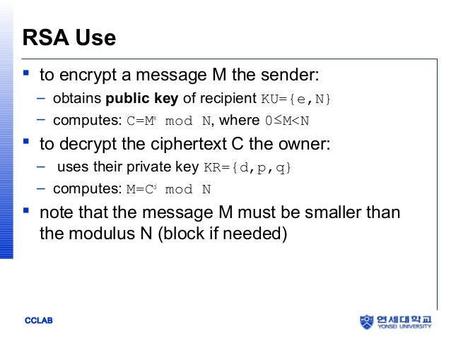 The rsa algorithm