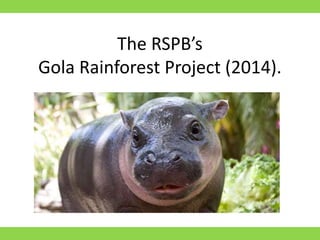 The RSPB’s
Gola Rainforest Project (2014).
 