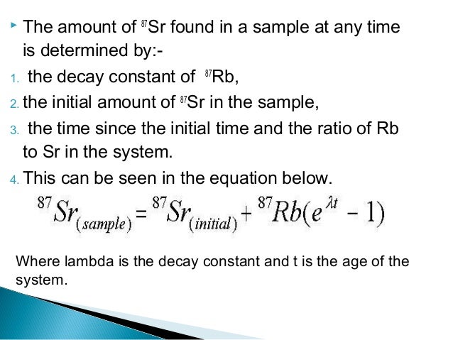 rubidium strontium dating range