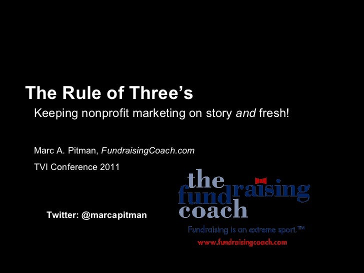 The Rule of Threes Marketing for nonprofits