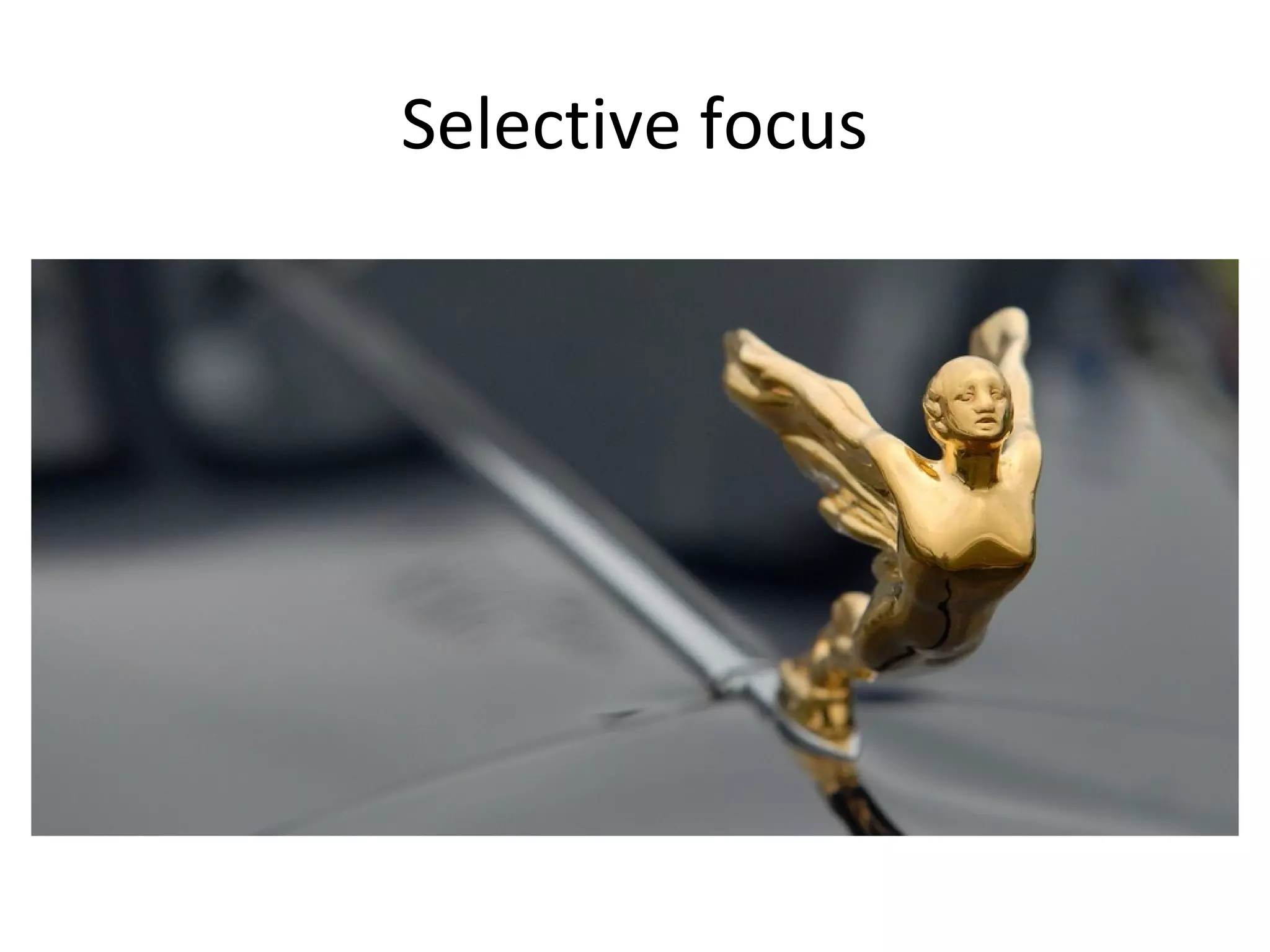 Selective focus
 