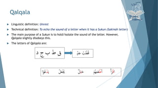 Qalka Letters The Rules of Tajweed Online comprehensive Course | PDF