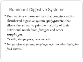 Goats Ruminant System TheRuminantDigestiveSystem Lesson in Life Science for Grade 11 | PPT