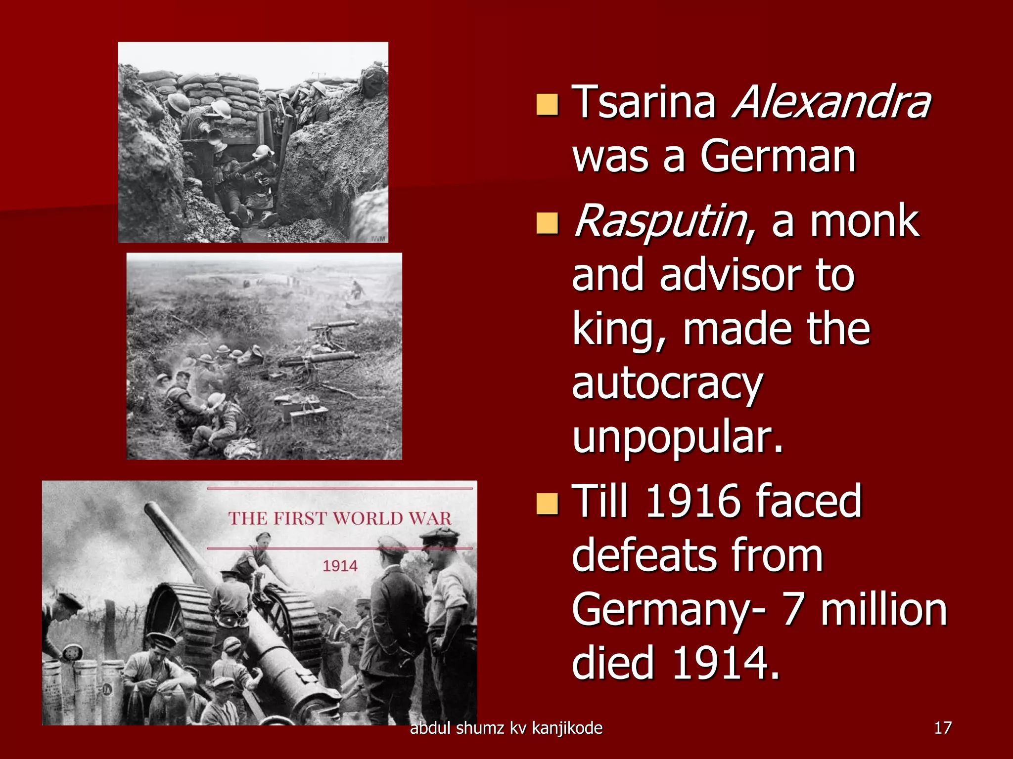 The Russian Revolution, Class 9 , History- lesson:2 cbse | PDF