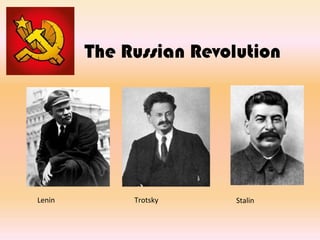 The Russian Revolution
TrotskyLenin Stalin
 
