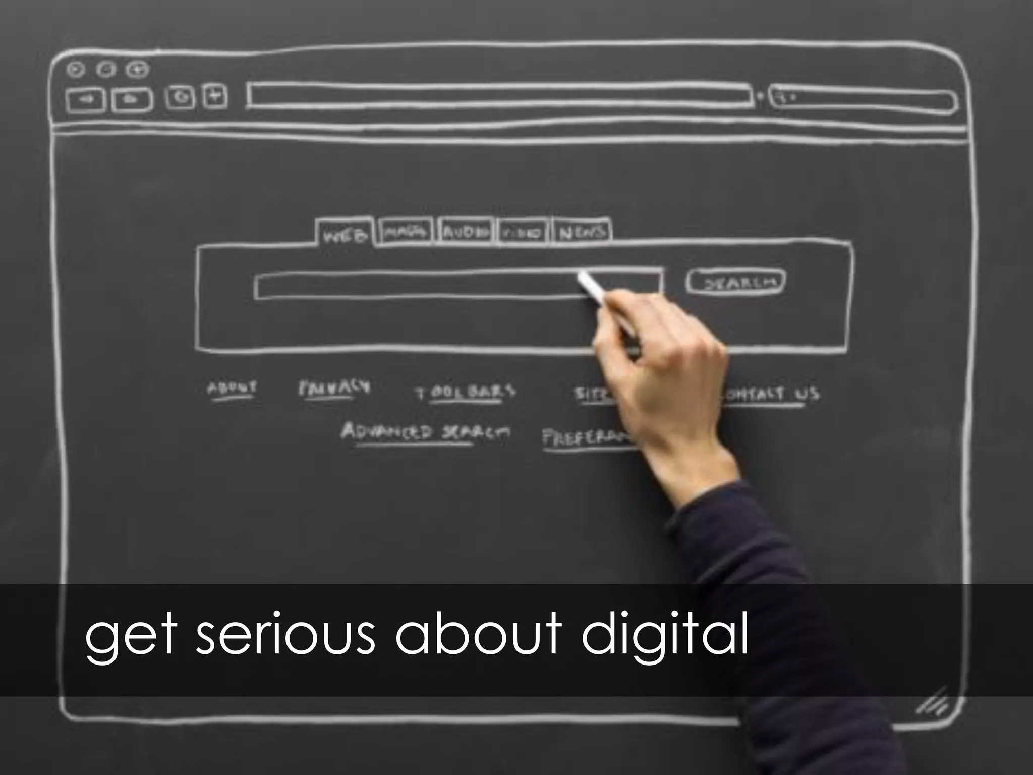 get serious about digital
 