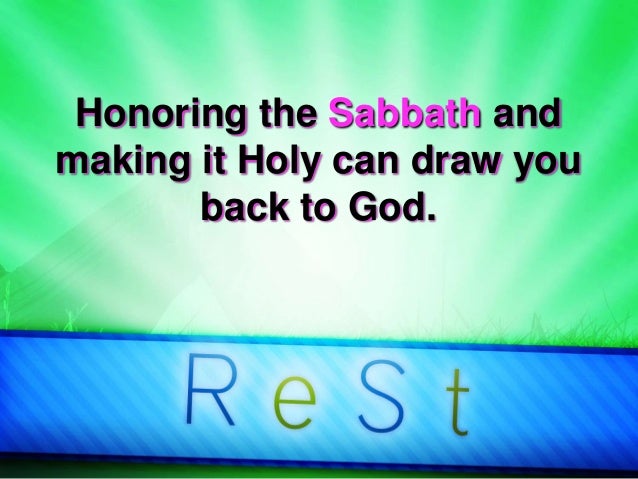 The Sabbath Rest Part 3 The Sabbath Rest Part 3