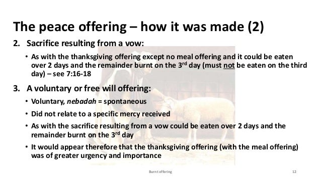 The Sacrifices Peace Offering