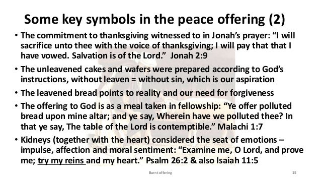 The Sacrifices Peace Offering