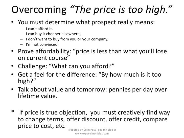 overcoming objections in sales