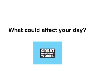What could affect your day?   