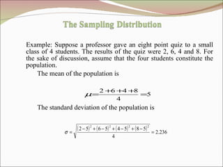 The sampling distribution | PPT