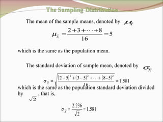 The sampling distribution | PPT