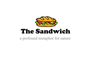The Sandwich
a profound metaphor for nature
 