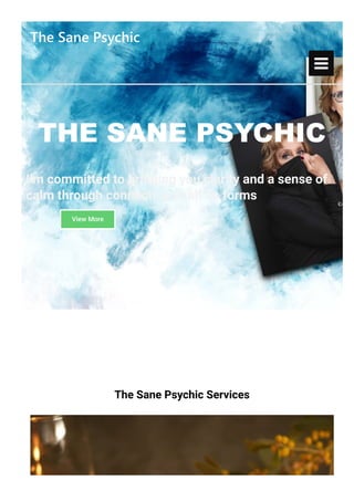 THE SANE PSYCHIC
I’m committed to bringing you clarity and a sense of
calm through connection in all its forms
View More
The Sane Psychic Services
The Sane Psychic
 