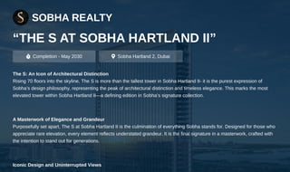 The S At Sobha Hartland 2 – Sobha Group | PDF