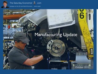 Manufacturing Update
October 2015
 