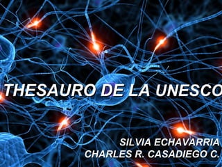 THESAURO DE LA  UNESCO SILVIA ECHAVARRIA CHARLES R. CASADIEGO C. 