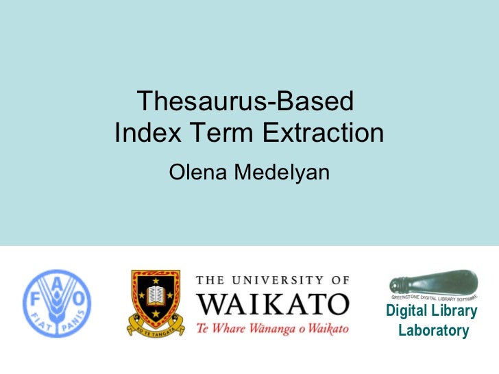 Thesaurus based Index Term Extraction