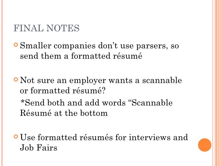 scannable resume examples