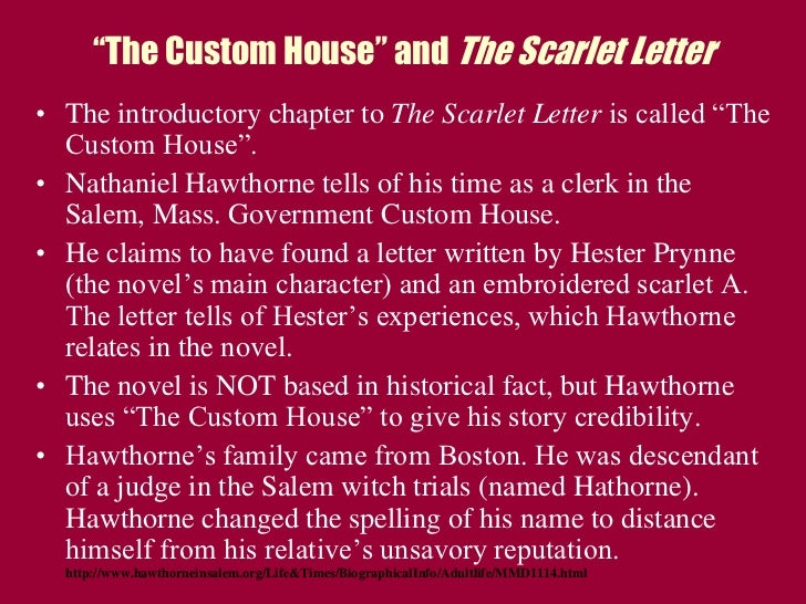 the scarlet letter custom house scarlet letter
