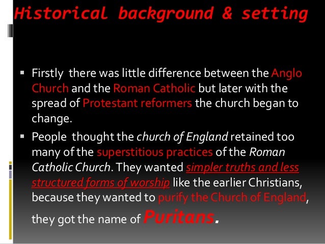 The Scarlet Letter introduction Historical Background Setting 