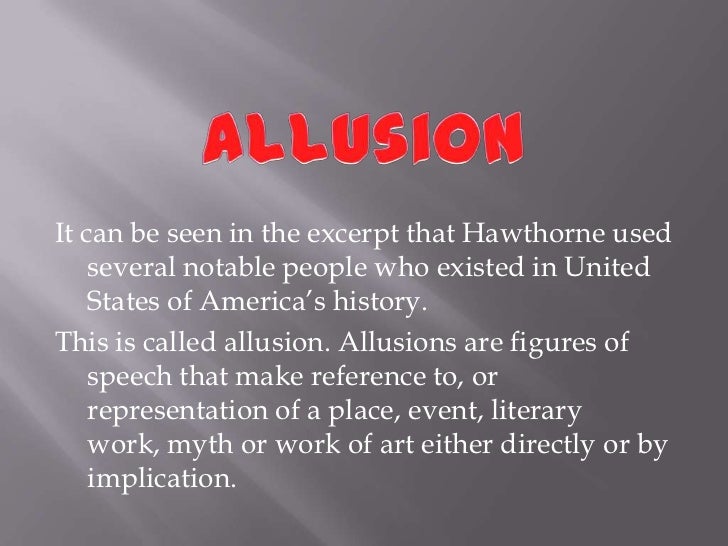 the scarlet letter stylistics allusion in the scarlet letter