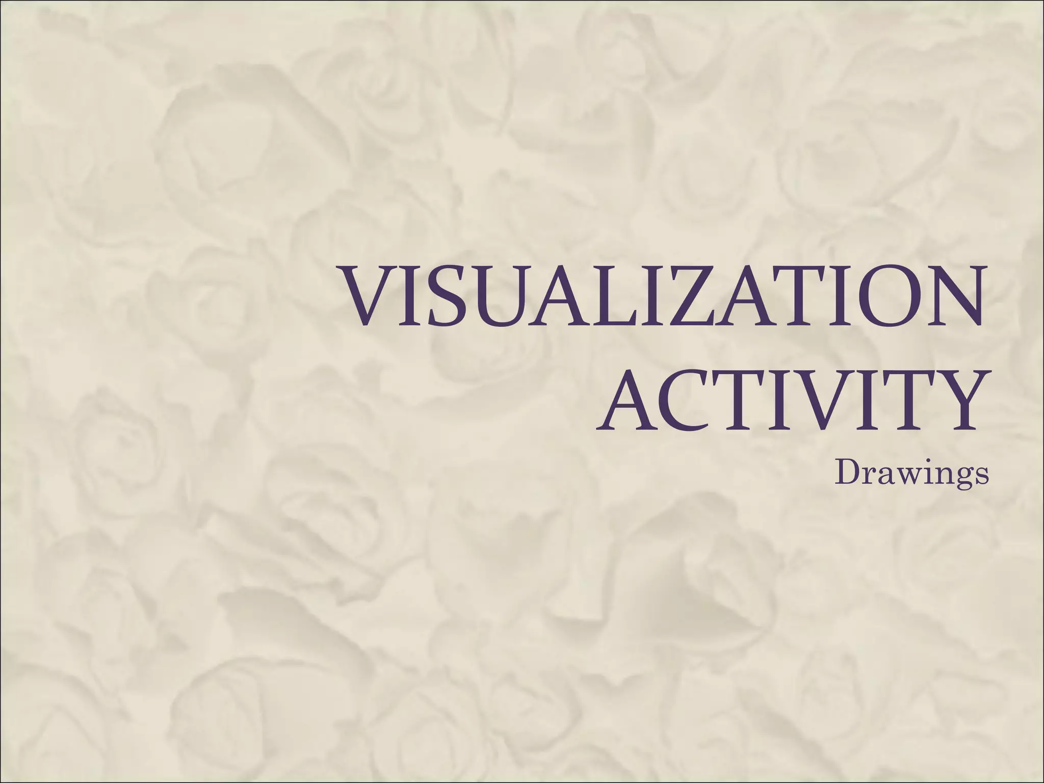 VISUALIZATION
ACTIVITY
Drawings