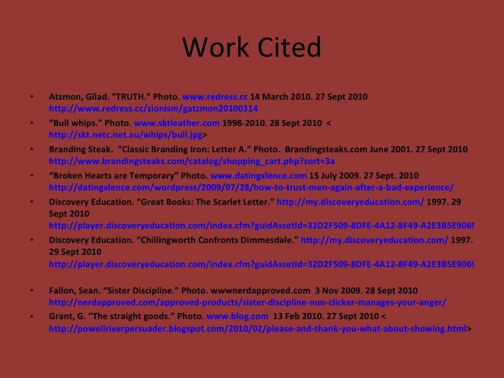 The scarlet letter vocab