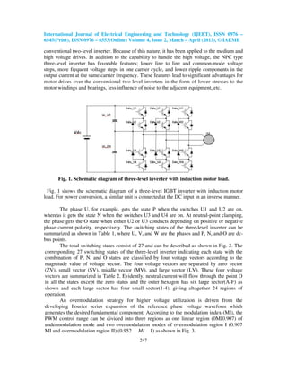 The scheme of three level inverters based on svpwm overmodulation ...