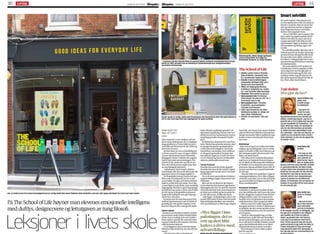 The School Of Life photographed for Aftenposten weekend feature