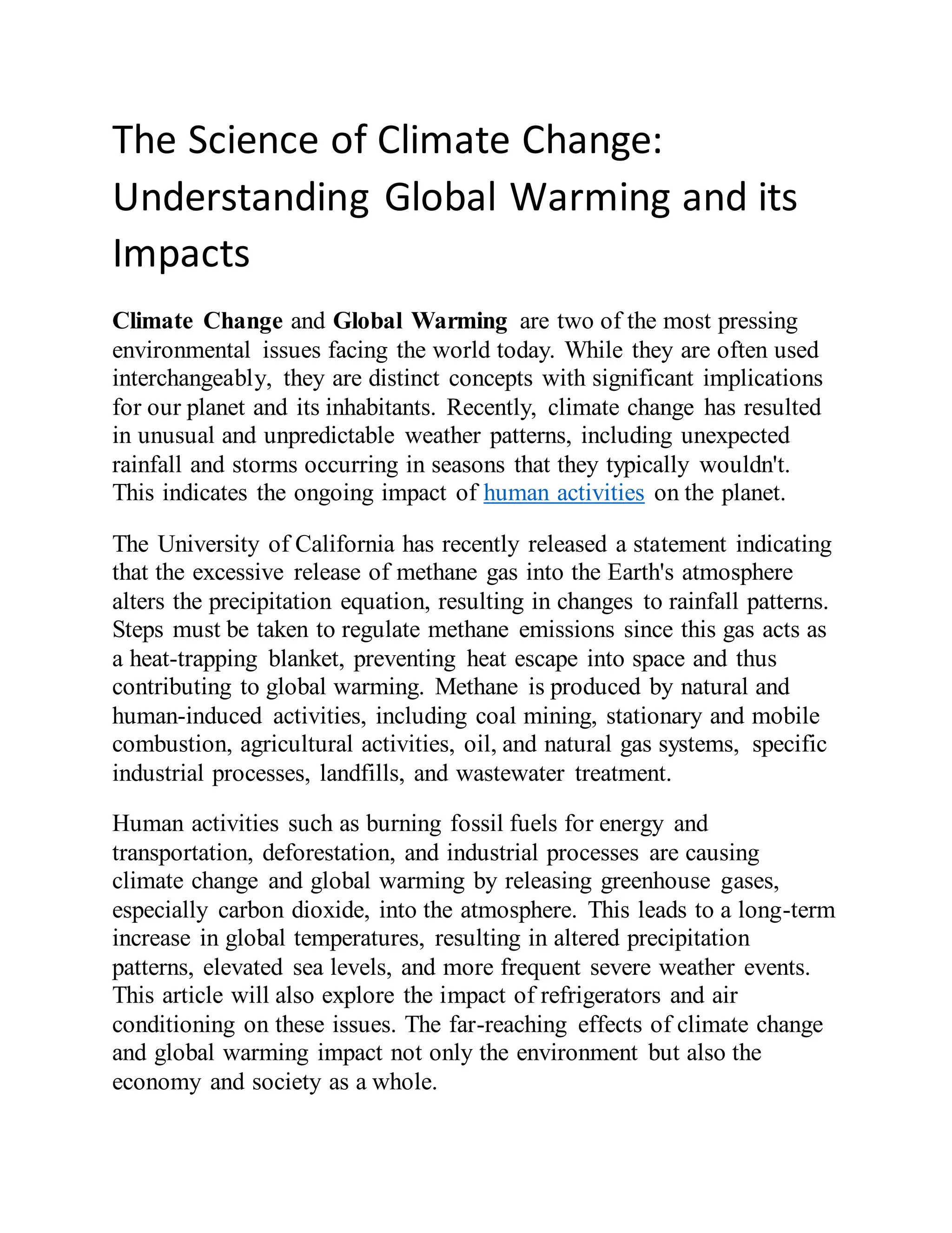 The Science of Climate Change: Understanding Global Warming and its ...