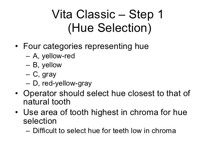shade selection techniques 1 teeth shading chart