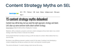 Content Strategy Myths on SEL
 