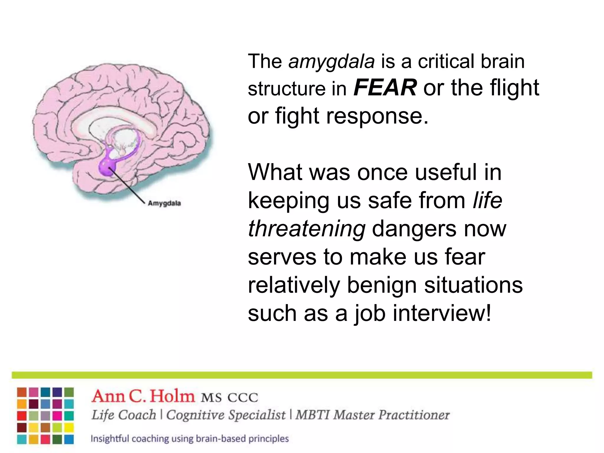Can create awareness around tendencies to be fearful, anxious, or worried.“Just in case you’re wondering, I am not relaxing…”