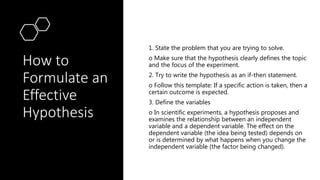 The scientific investigation | PPTX