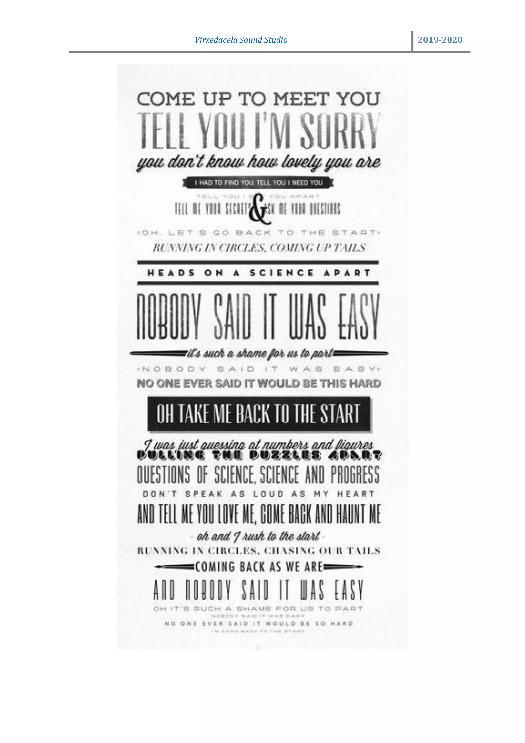 Virxedacela Sound Studio 2019-2020