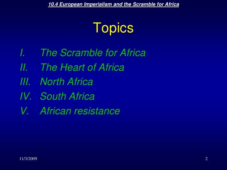 The Scramble For Africa