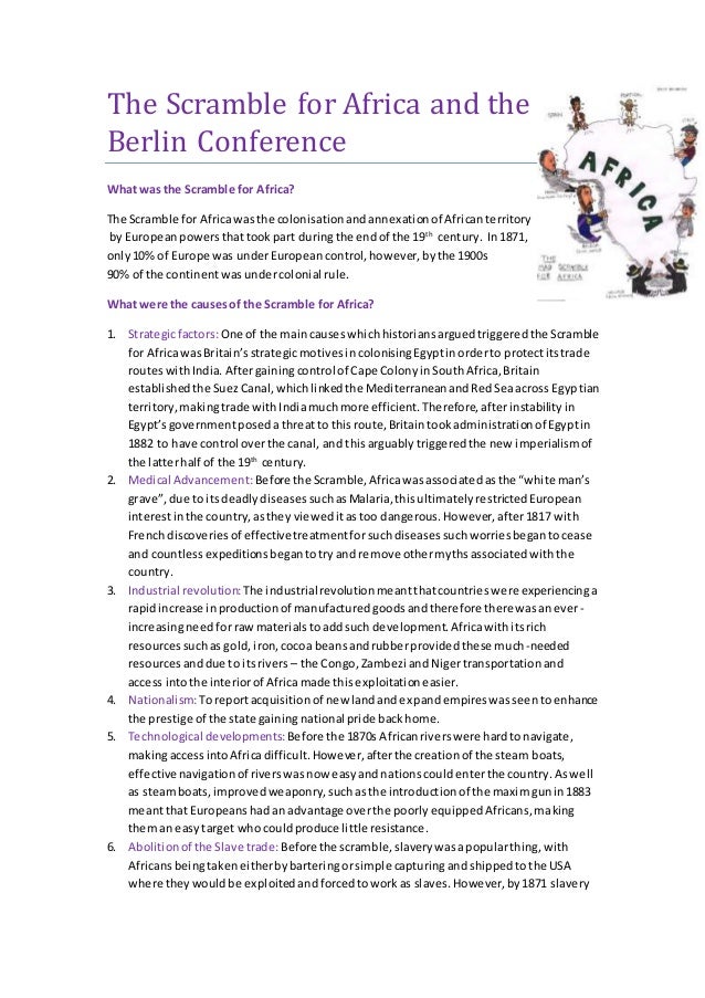 The Scramble For Africa And The Berlin Conference