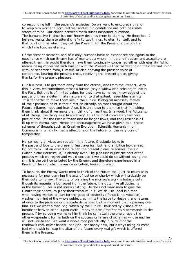The screwtape letters The screwtape letters