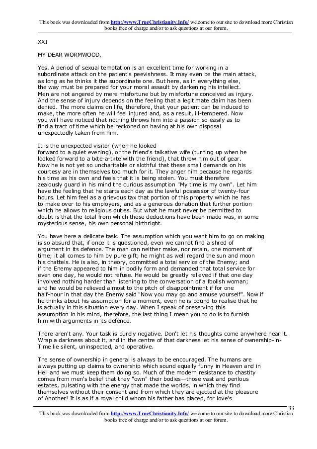 The screwtape letters