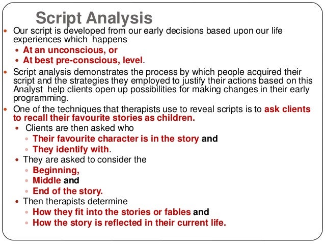 The scripts we follow life position and life script