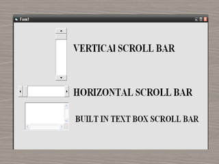 The scrollbars controls