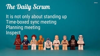 The Daily Scrum
It is not only about standing up
Time-boxed sync meeting
Planning meeting
Inspect
 